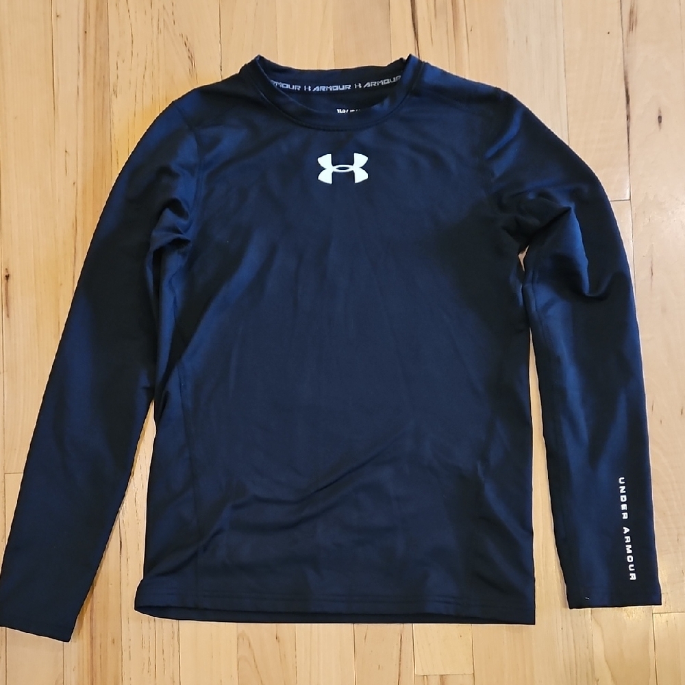 Under Armour Kid's L Black Cool Gear Long Sleeve Performance Shirt